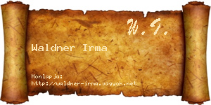 Waldner Irma névjegykártya